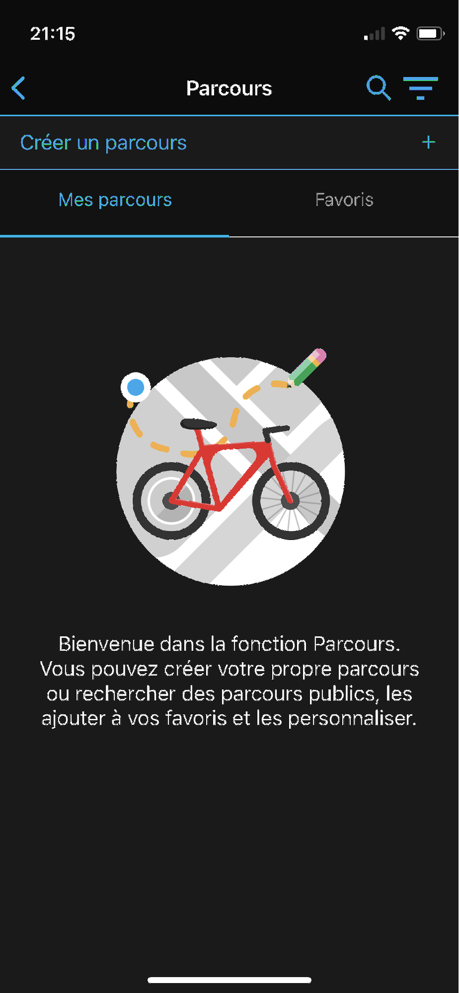 garmin application parcours